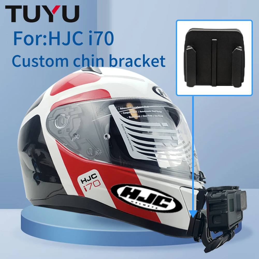 TUYU for HJC i70 Premium Customized Motorcycle Helmet Aluminium Chin Mount for GoPro Hero 10 11 Insta360 one X2 X3 Accessories