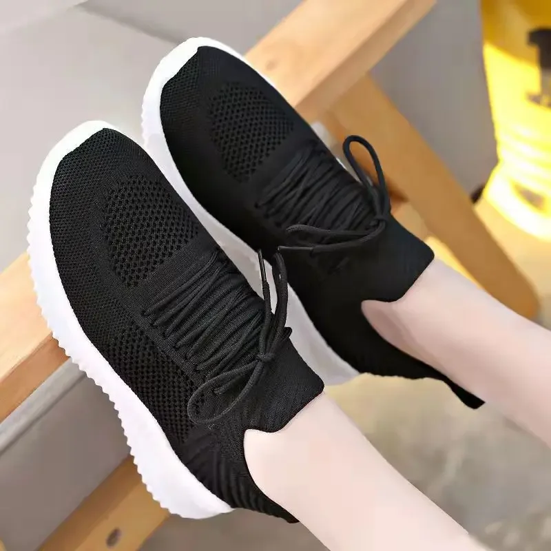 Fashion Sport Shoes for Women Casual Breathable Running Platform Sneakers Woman Pink Vulcanize Mesh Shoes Chunky Sneakers 2024