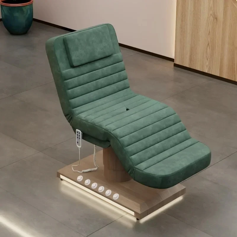 

A17 Wood Grain Base Electric Beauty Bed Foreign Beauty Salon Spa Massage Couch Medical Beauty Plastic Facial Bed