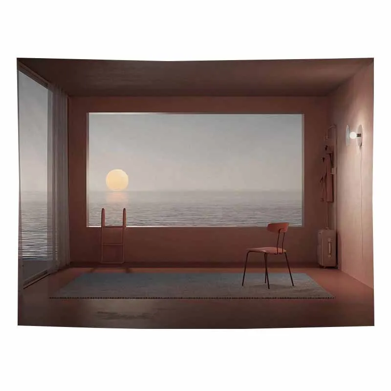 

1pcs Hanging Tapestry Art Picture Bohemian Tapestry Abstract Ocean Hanging Tapestry for Living Room Wall Accents Home Decor