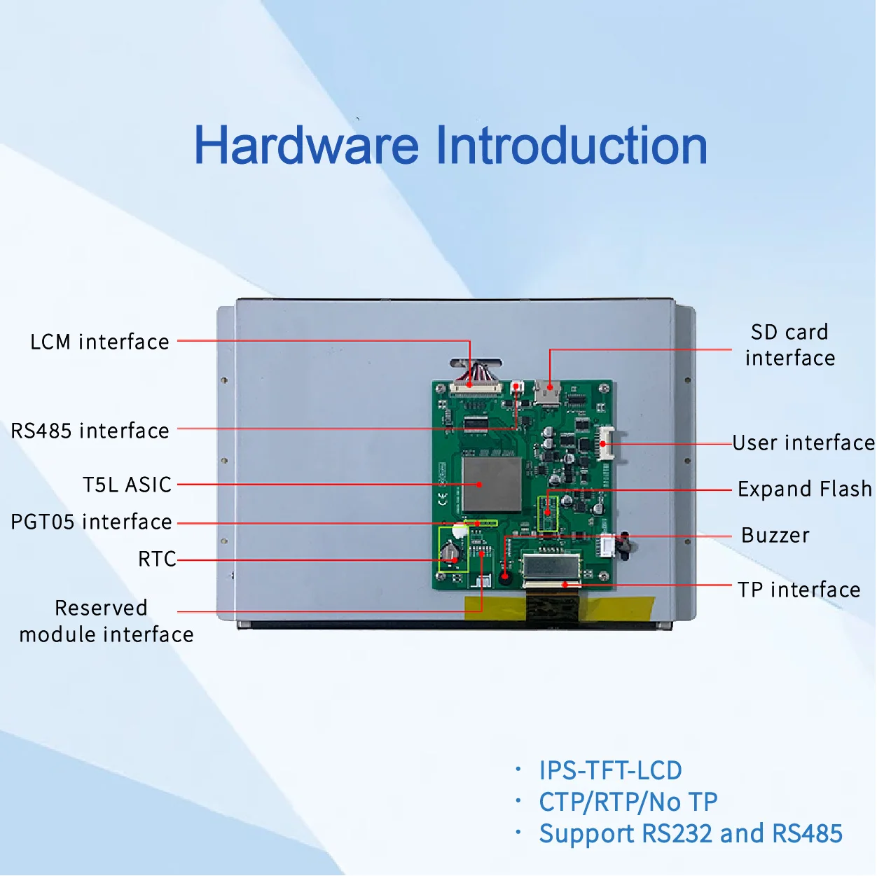 Imagem -04 - Ips-tft Lcd Suporta Rs232 e Rs485 Dmg10768k121 _ 03w 12.1 Polegada Resolução de 1024x768 Pixels 16.7m Cores