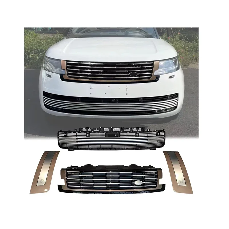 

Car Exterior Accessories SV Styles Gold Side Fender Vent Body Kit Mesh Front Grille For 2023 Range Rover Voguecustom