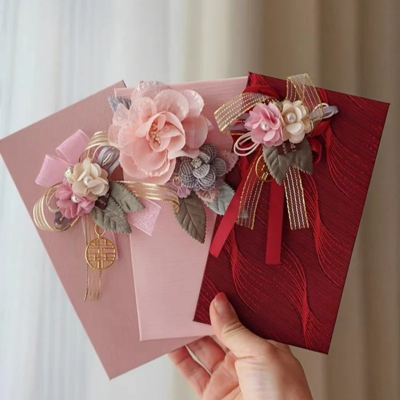 

Wedding Red Bag Pink Satin Red Bag Wedding With High Luxury BFF Wedding Special Red Bag Bridal Return Gift