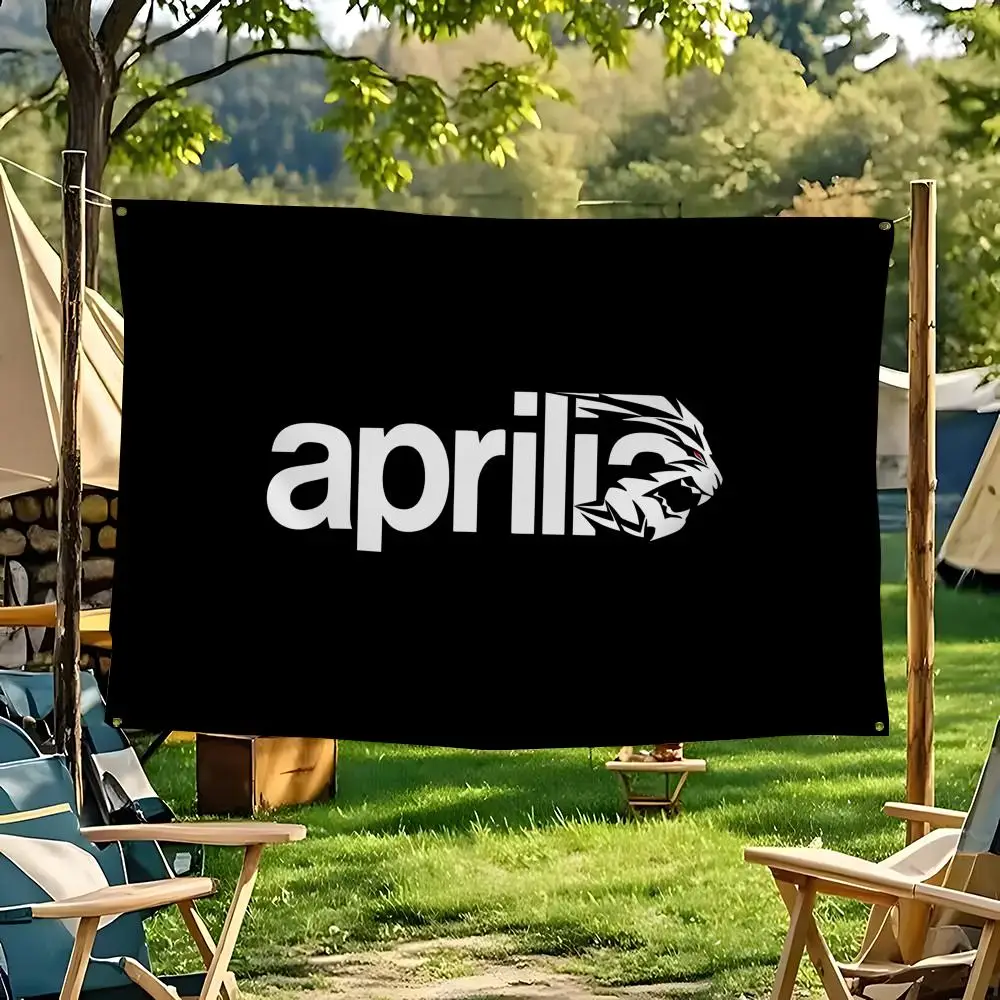 Fashion A-Aprilia Cool Motorcyle Flags Flags for Room, Bedroom, Home, Outdoor, Wall Hanging, Concert Print, Art Banner