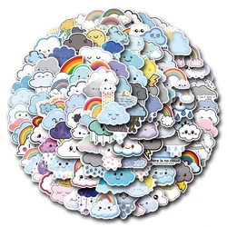 10/30/55/110PCS Cartoon Cloud Sticker Cute Graffiti Decoration Skateboard Bike Suitcase Refrigerator Waterproof Decal Kids Toy