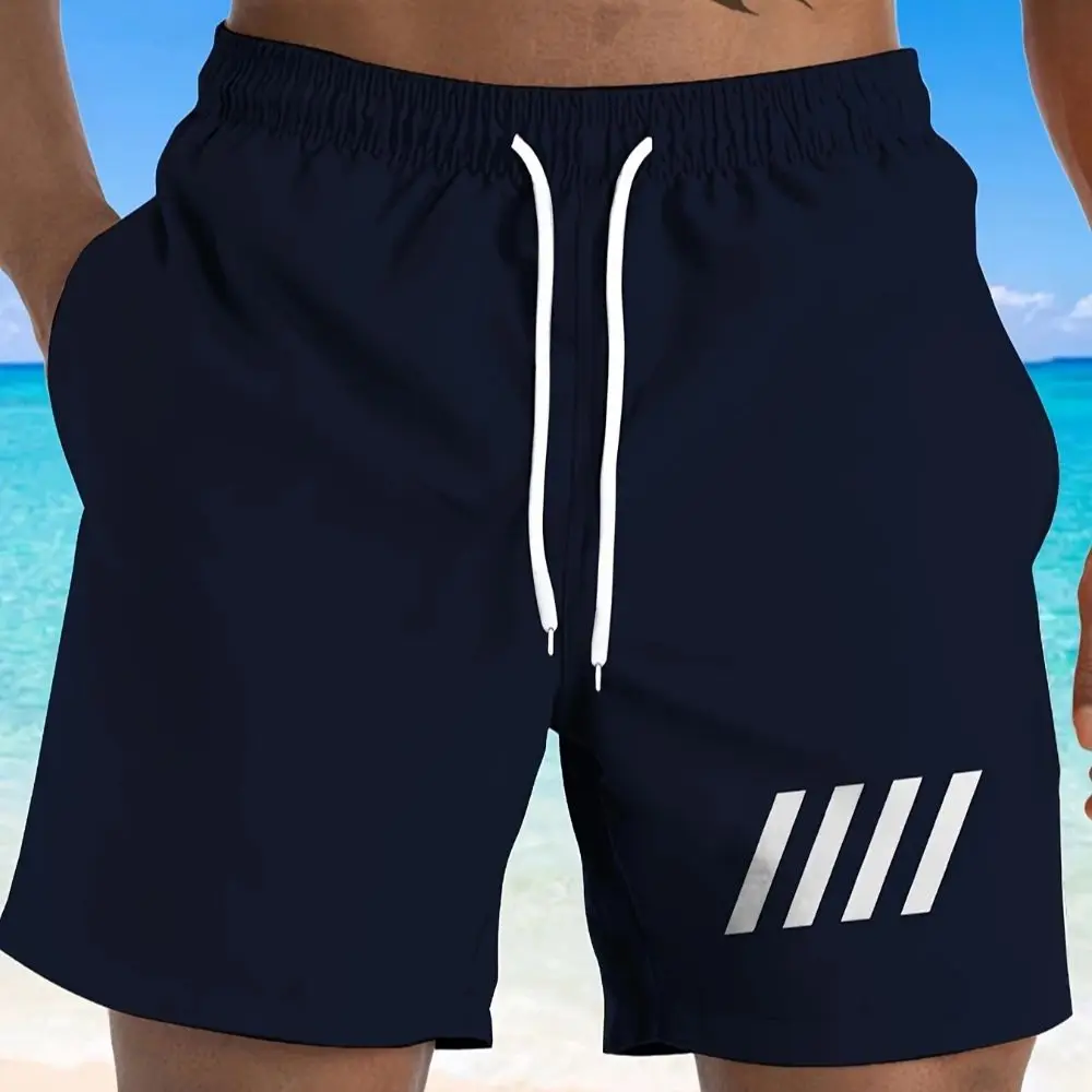 

Men's Geometric Casual Summer Shorts Adjustable Drawstring Waist Lightweight Breathable with Pocket Beach Outdoor Gym Shorts