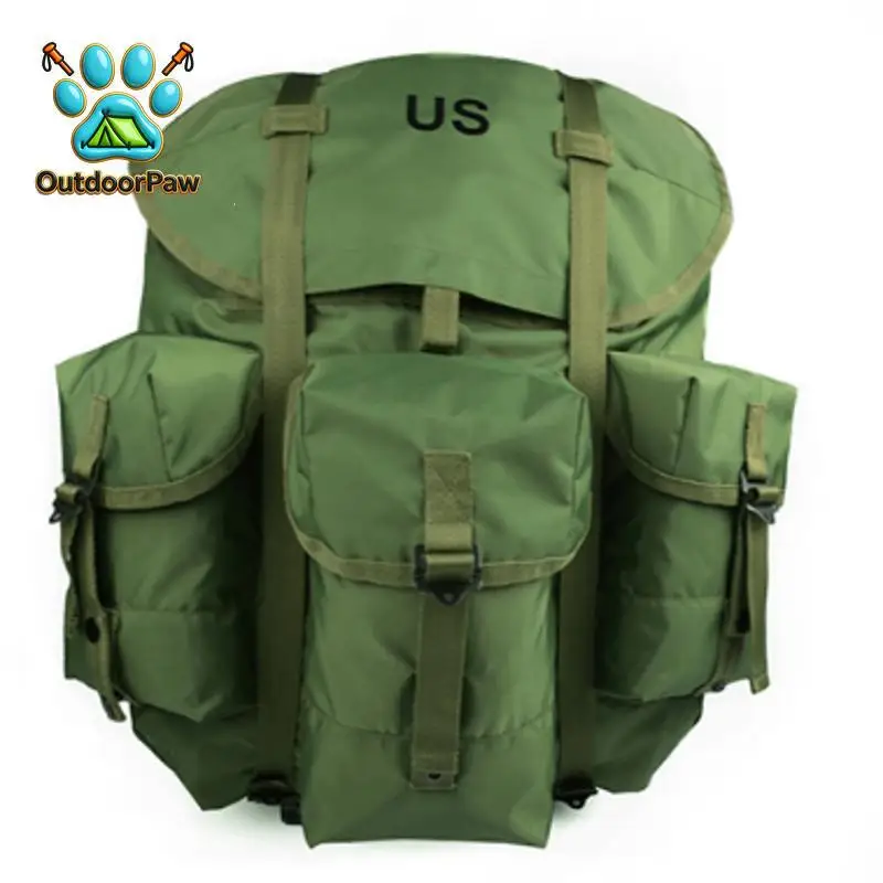 Large Tactical Surplus Canvas US Alice Jungle Field Pack Bag Backpack with Frame Lightweight Large Capacity Outdoor Pack