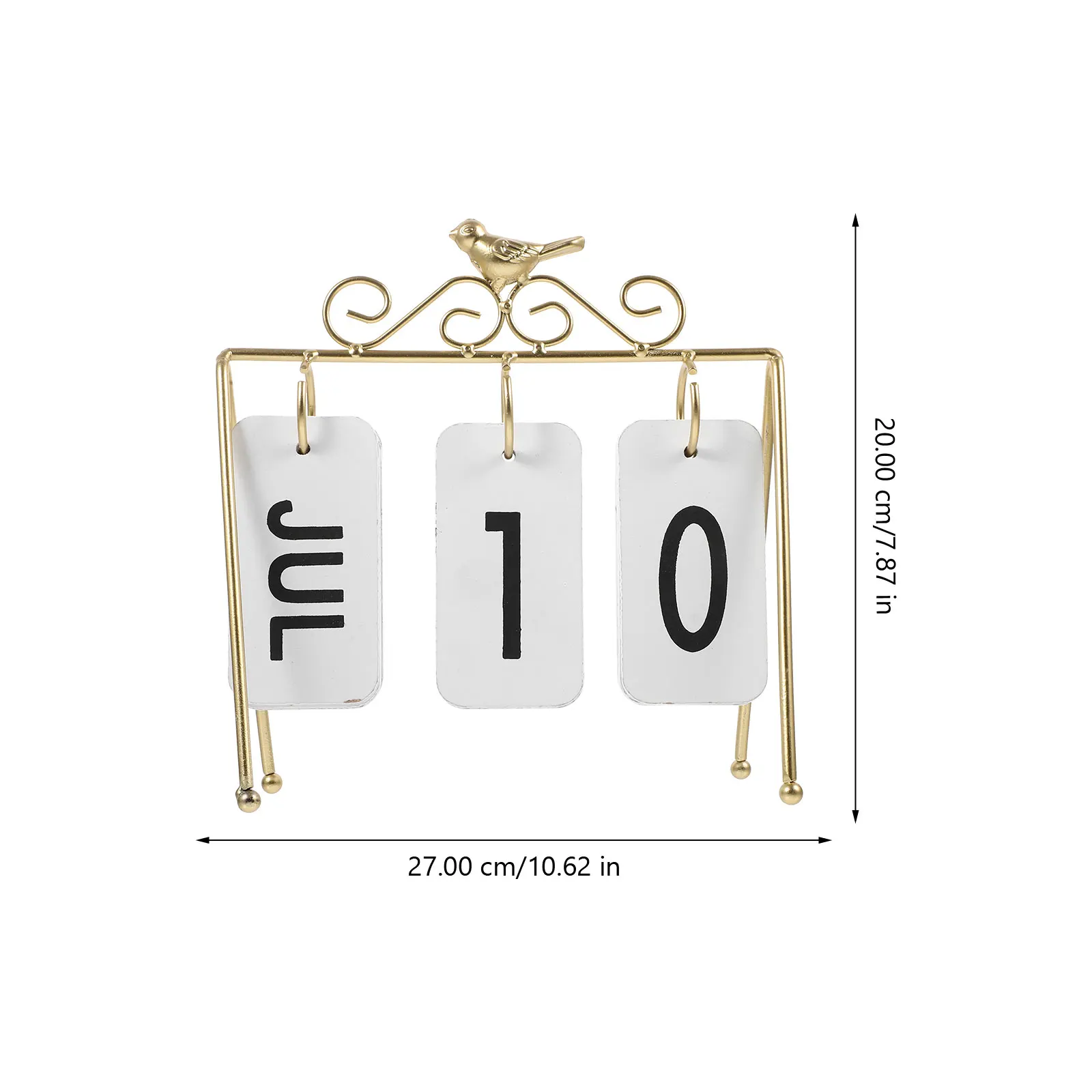 

Wooden Calendar Ornament Retro Desktop Office Page Turning Vintage Home Bamboo Beautiful