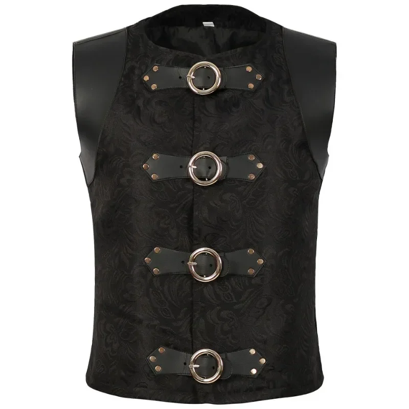 Patchwork Vest Men: The Ultimate Steampunk Waistcoat for Authentic Medieval & Festival Wear