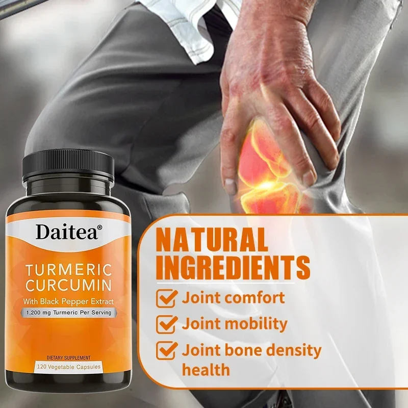 Turmeric Curcumin & Black Pepper Active 95% Curcuminoids, High Strength - Natural Joint Supplement, Vegan, Non-GMO, Gluten-Free