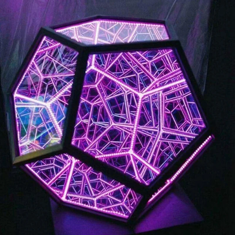 1 PCS Infinity Dodecaedron Color Art Light Fantasy Geometry Space LED Art Lamp USB Charging Christmas Gifts Decorations