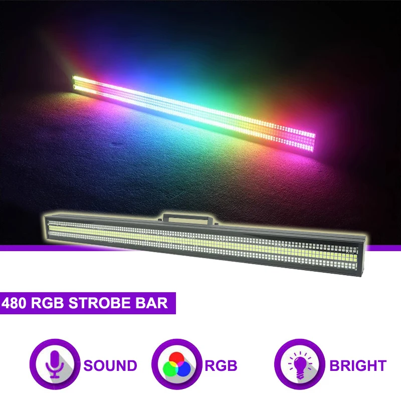 

Sunart 480 Plus 280 RGBW 4 in 1 LED Strobe Bar Stage Effect Lighting For DJ Disco Party Wedding Events Shows DMX Sound Wall Wash