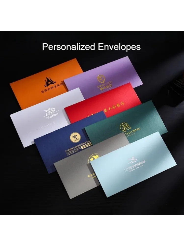 100 SZTUK Personalizowanych, Grubych Kopert na Zaproszenia, Listy, Kartki, Koperty w Stylu Vintage z Darmowym Nadrukiem LOGO, Rozmiar C6 DL — zdjęcie produktu 7