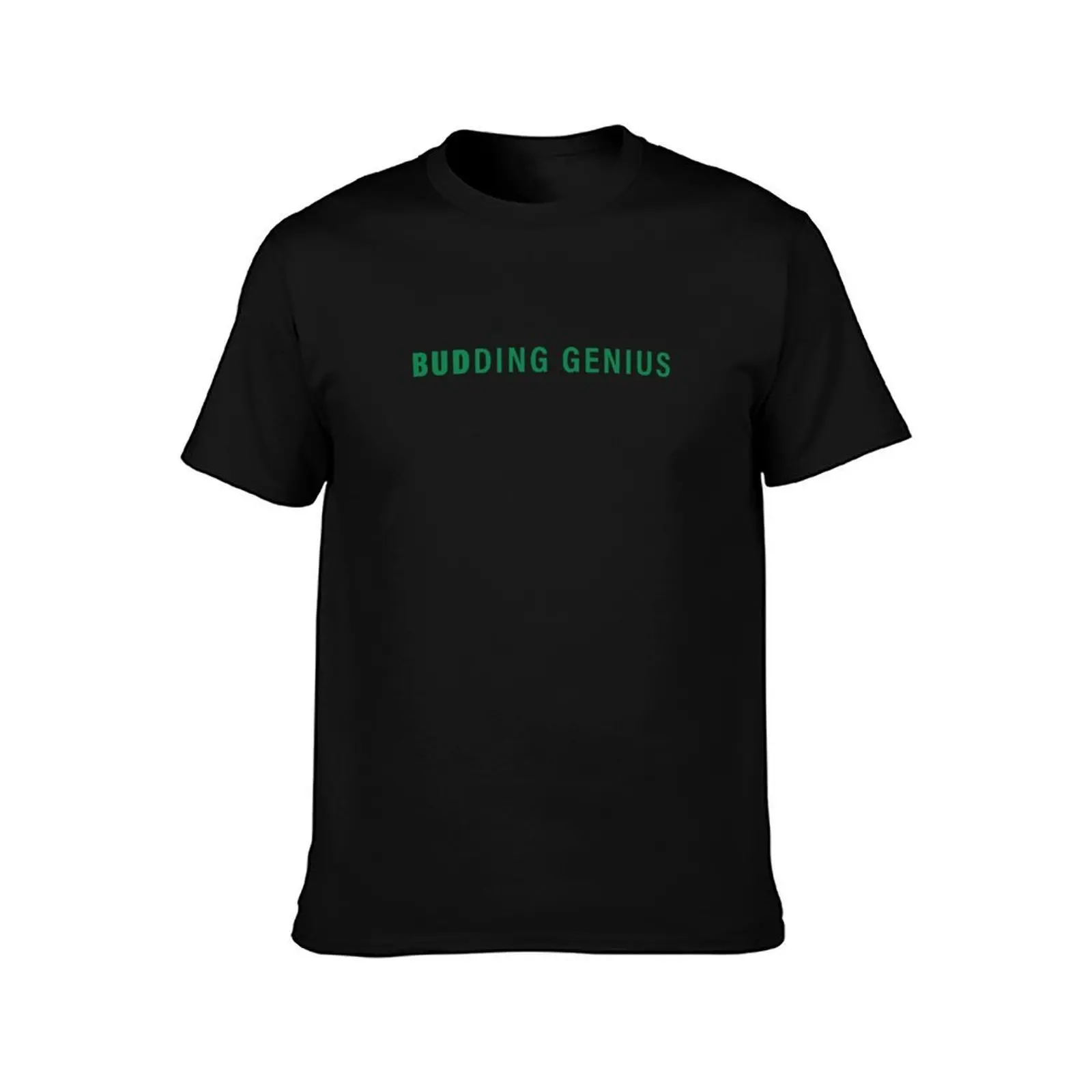BUDding Genius T-Shirt, Summer Casual Cotton Tee, Oversized Streetwear Tops, Vintage Graphic Print, Loose Fit Short Sleeve