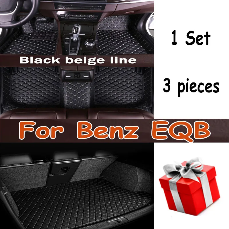 

Car Floor Mats For Mercedes Benz EQB 2022 Custom Auto Foot Pads Automobile Carpet Cover Interior Accessories