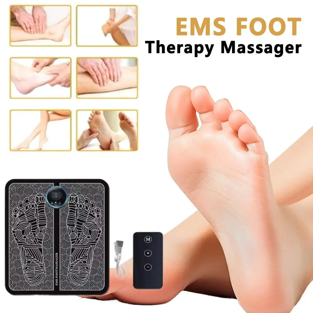 

Professional EMS Foot Massage Mat Pulse Intelligent Remote Control Relieve Fatigue Massage Pad Home Use Parental Health Care
