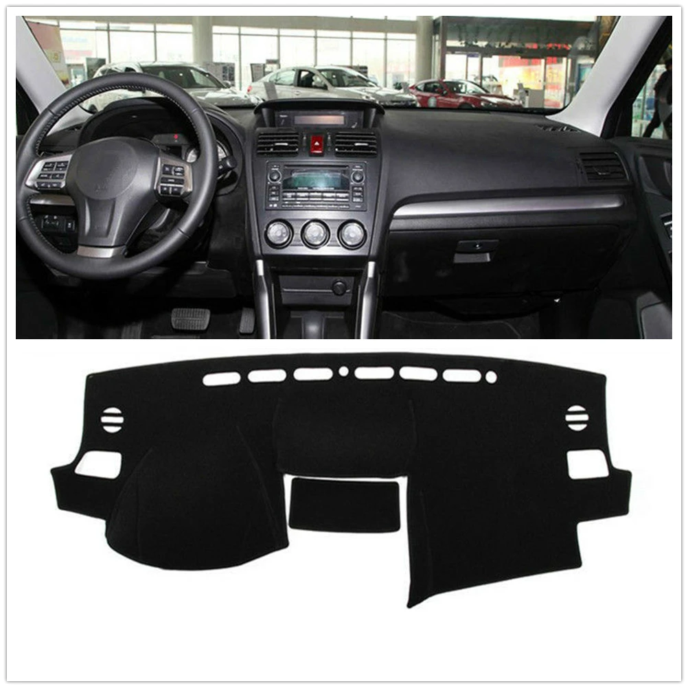 Dashboard Cover Car Dash Board Panel Sun Shade Carpet Pad Heat Proof Mat Strip For Subaru Forester XV 2013-2016