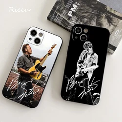 Bruce Springsteen Signed Phone Case for Iphone 15 14 11 12 Pro 8 7 14 Plus X Pro MAX 13 MINI 14 Pro XR SE 2020 Soft Phone Covers