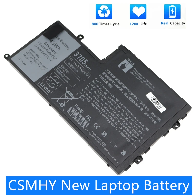 

Новый аккумулятор CSMHY TRHFF для Dell Inspiron 5547 5545 5548 5447 5445 5448 14-5447 15-5547 3450 3550 1V2F6 01V2F 43Wh 11,1 V