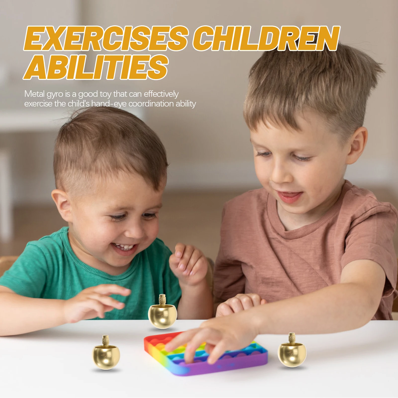 

Automatic Flipping Metal Gyro for Children Smooth Rotating Educational Play Tool Birthday Gift Kids Party Favors Entertainment