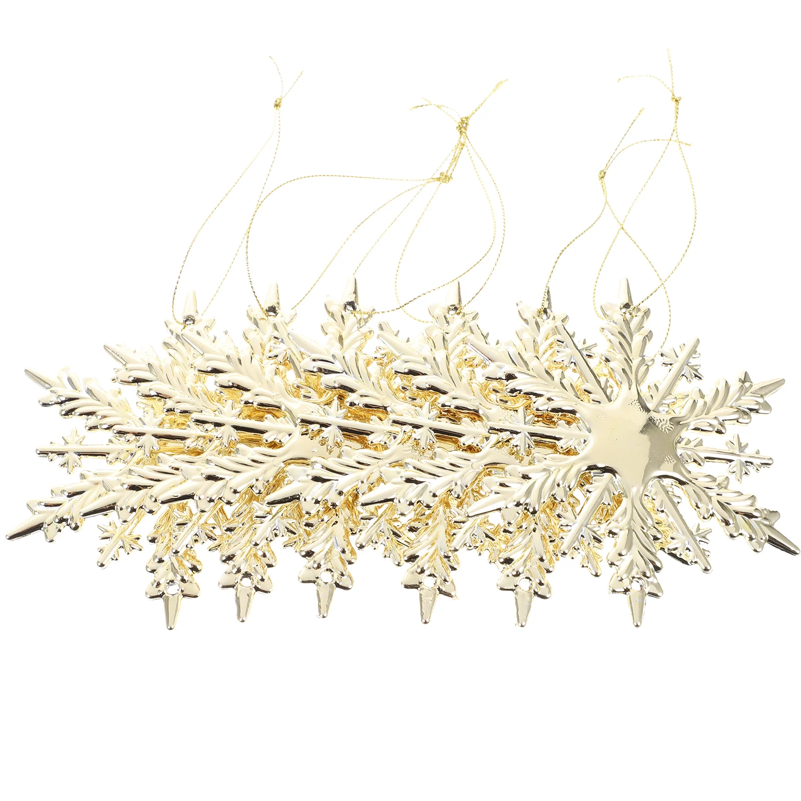 

6 Pcs Fairy Solid Snowflake Pendant Ornament Plastic Ornaments for Home Decoration