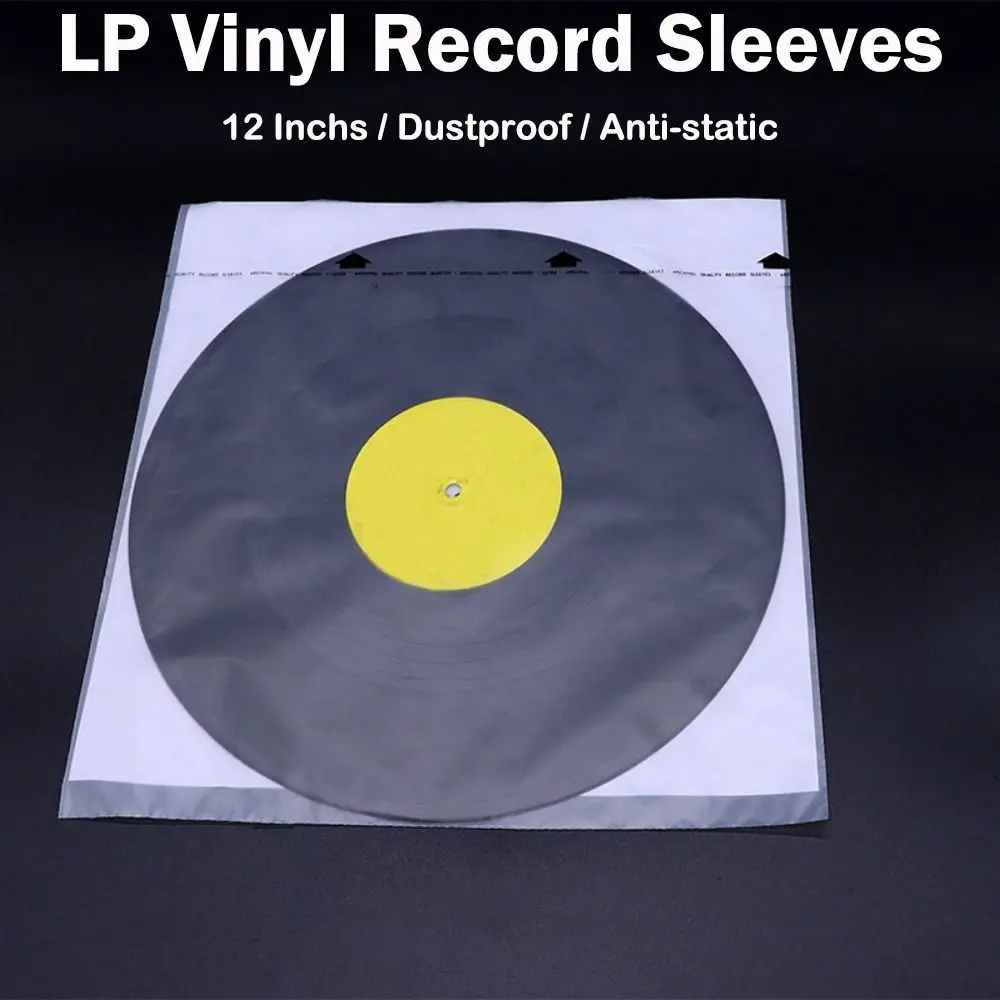 New 12 Inch Vinyl Records Sleeve White Resealable Inner Record Sleeves Record Protection