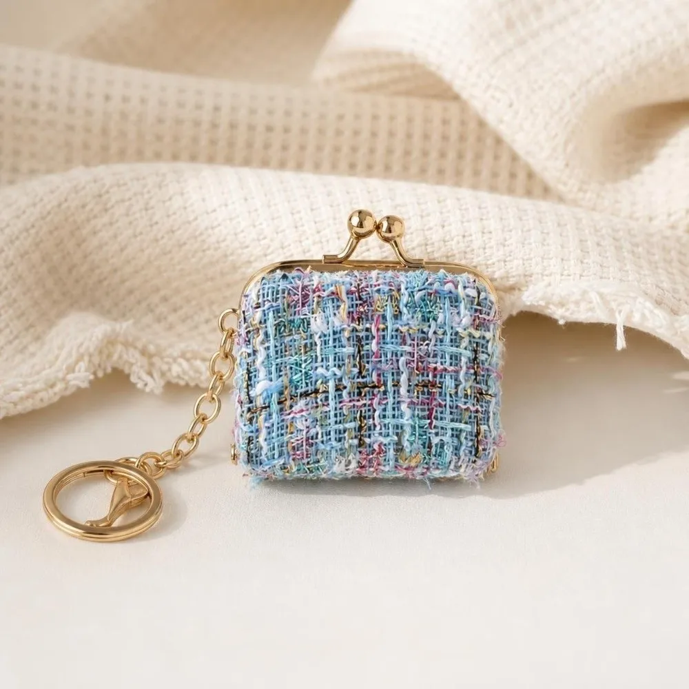 Exquisite Kiss Lock Closure Jewelry Storage Pouch Multi-Use Mini Coin Purse Portable Colorful Pattern Jewelry Box Women