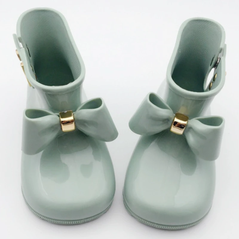 Children Rain Boots Fashion Bow Metal Buckle Girls Boot Cute Toddler Infant Waterproof Shoes Kids Non-slip Water Shoes レインブーツ