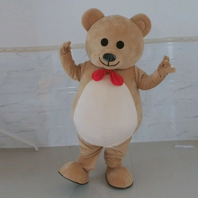 Brown Cute Bear Mascot Costume Cosplay Party Game Dress Adult Fursuit Cartoon Outfit Carnival Halloween Xmas Easter Ad Clothes