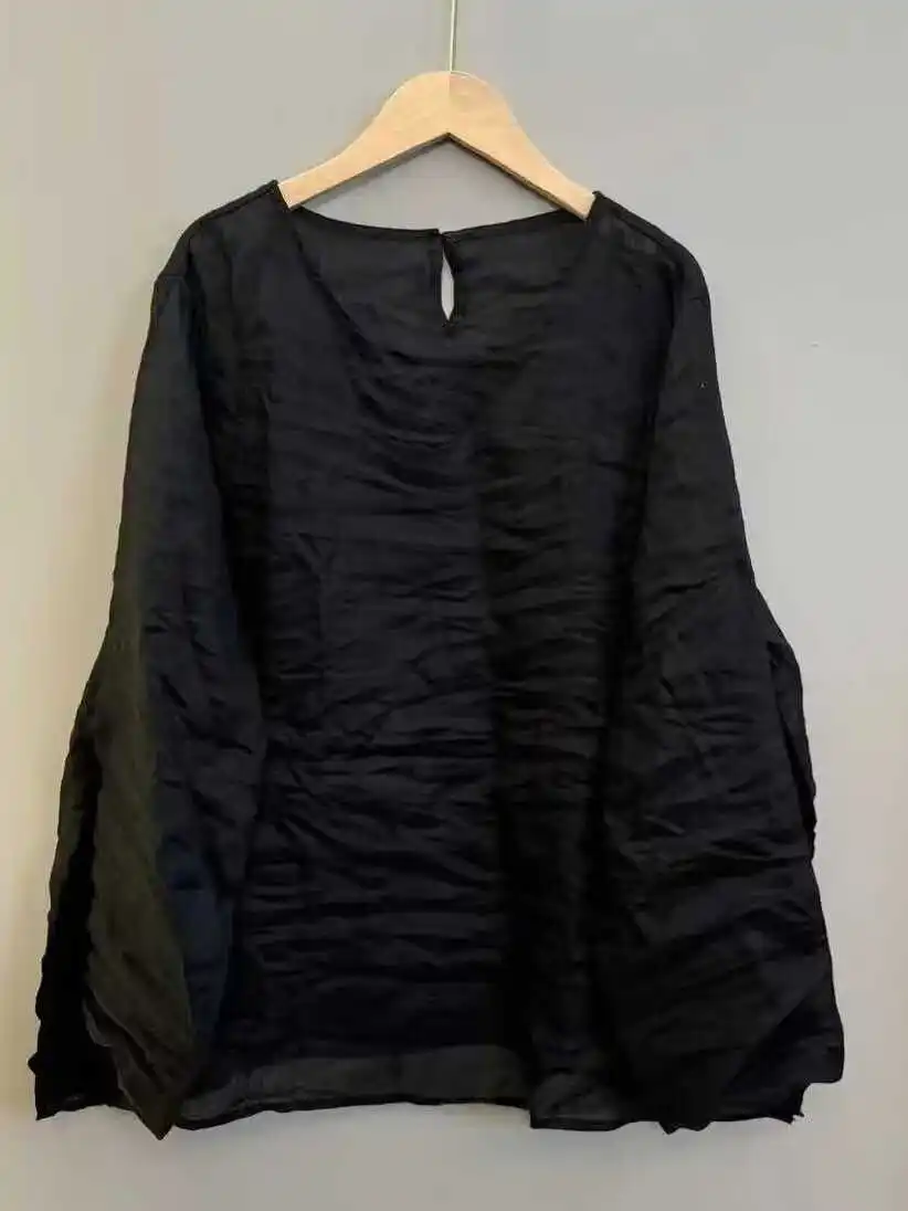 

Comfortable Loose round Ne T-irt Silk Spring New Arrival Women's Busin Casual Long Sve Office Wear Faion Sle