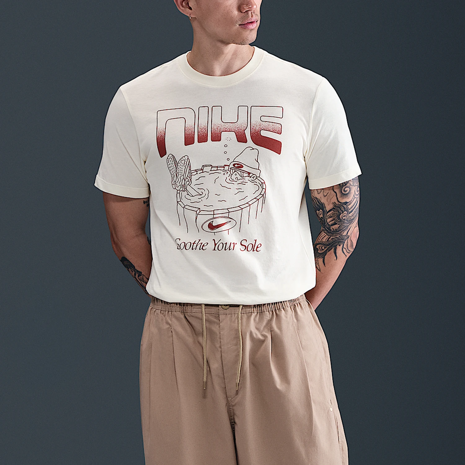 تي شيرت Nike Original Sportswear للرجال كاجوال رياضي متين HQ9265-110