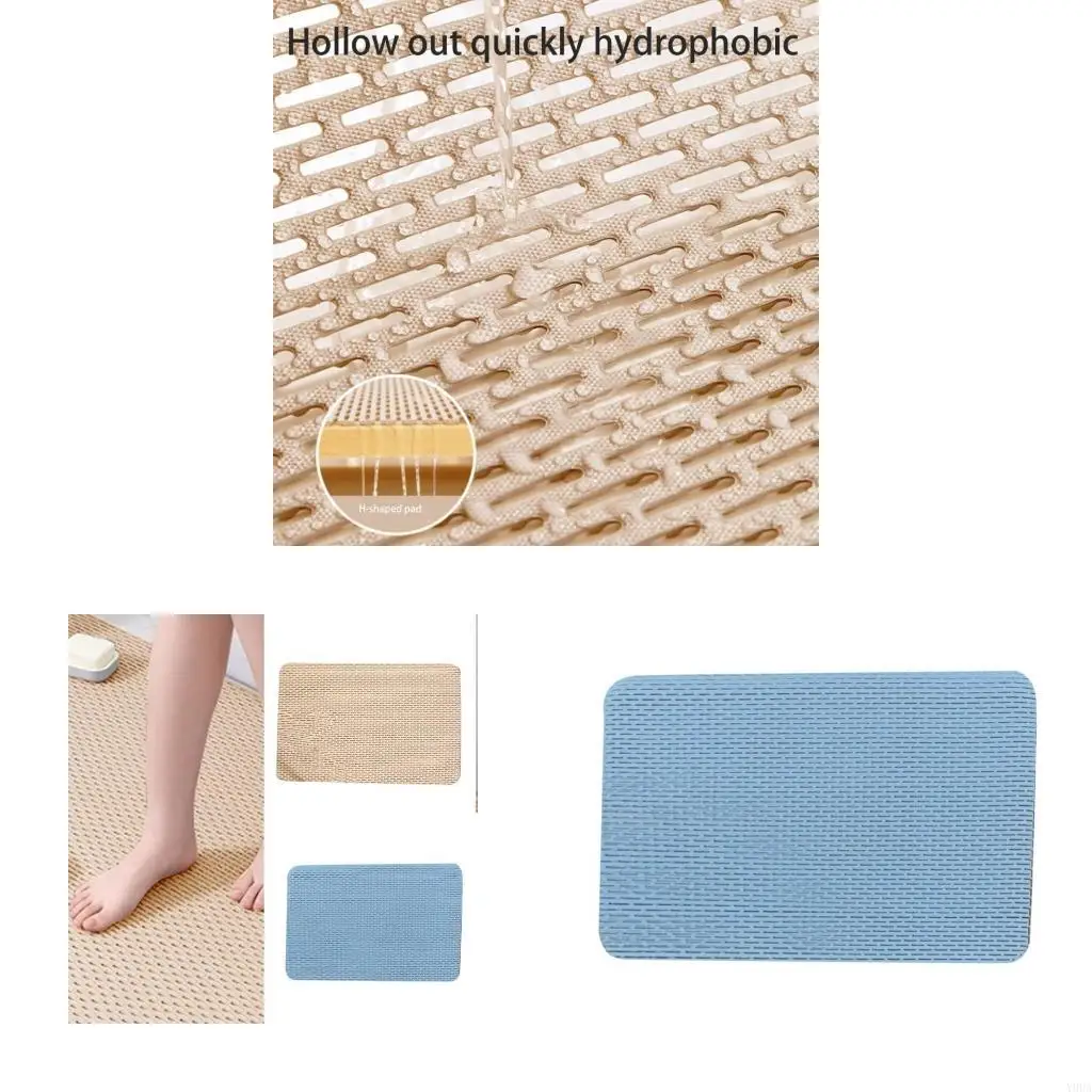 

Y9UA Shower Mat PVC Mathtub Mat Bath Mat for Bathroom Floor Offers Stability for Family with Kids and Seniors