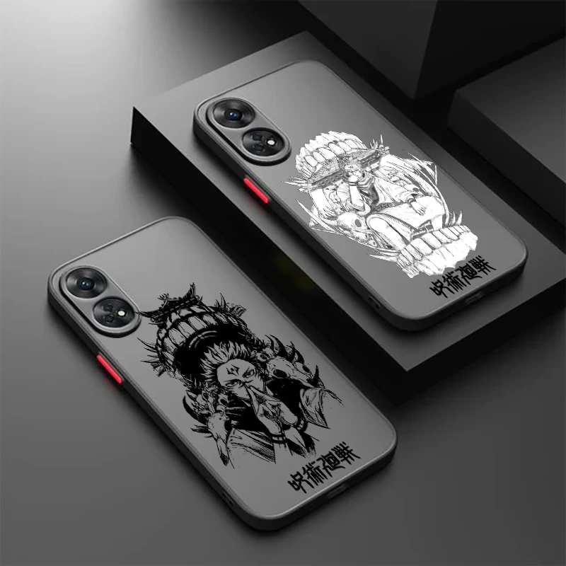 Anime Jujutsu Kaisen For OPPO Reno 8T 8 7 6 5 Z F SE Pro Plus Lite TPU Shockproof Frosted Translucent Phone Case