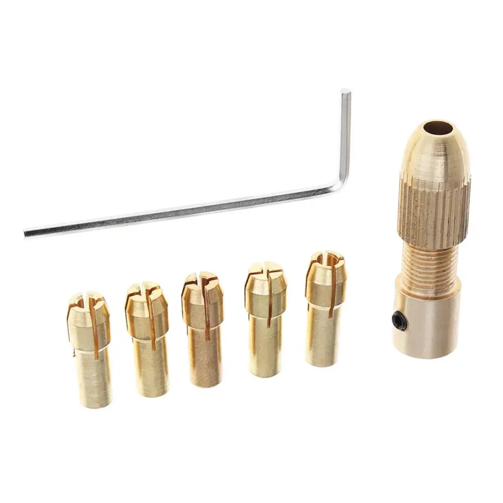 7pcs/lot 2/2.35mm 4.05/5.05mm Mini Self Tightening Drill Chucks support 0.5 - 3.0MM Drill Bit for ABS Board / Light Board Punch