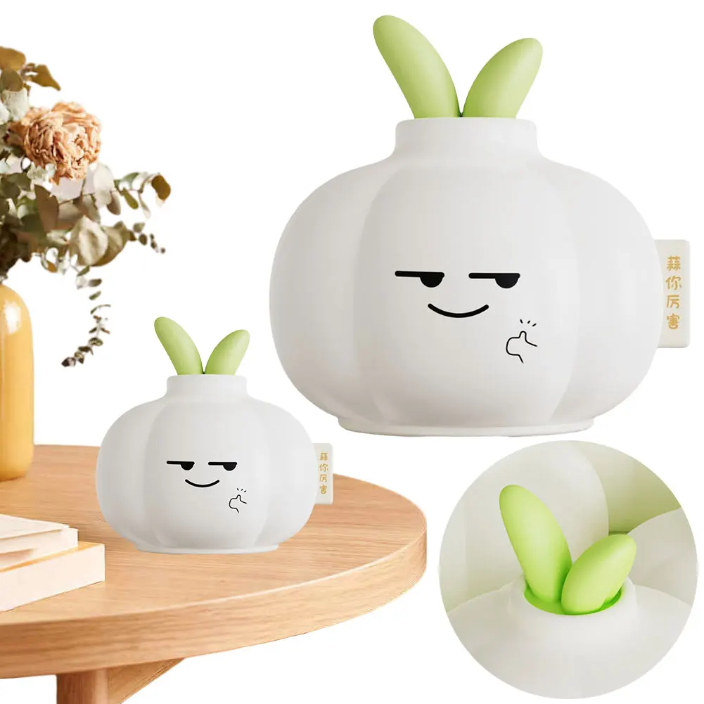 Silicone Pat Night Light Cartoon Sleeping Light Warm Light Creative Bedside Lamp Garlic Nursery Nightlight for Kids Room