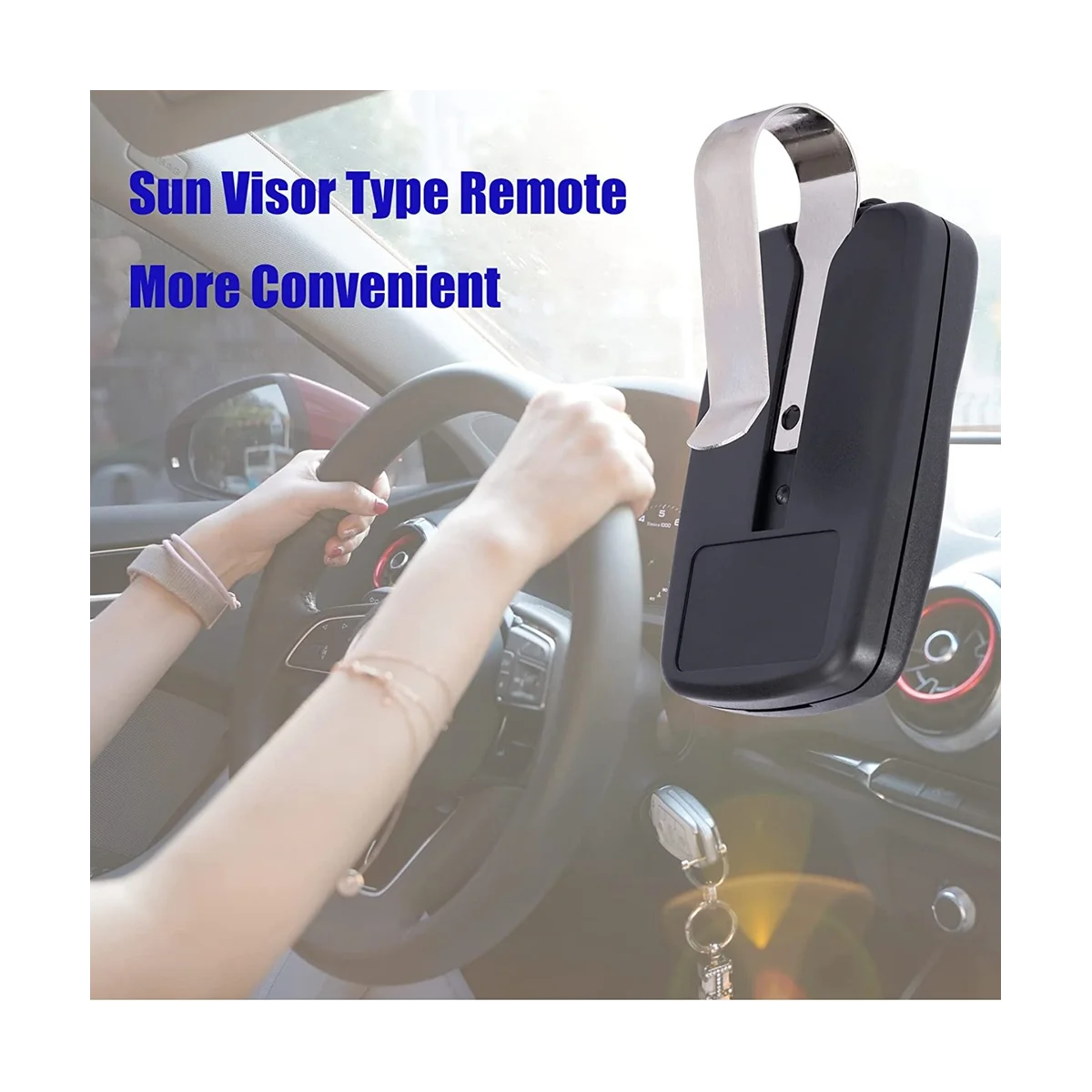 Пульт дистанционного управления для гаражной двери 372310, 3-кнопочная модель с зажимом для козырька для 300643 3BTM-0372C, Открыватель для гаражной двери, 2 шт.