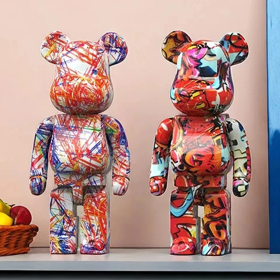 27cm/10Inches Graffiti Bear Figurine Home Decor Animal Abstract