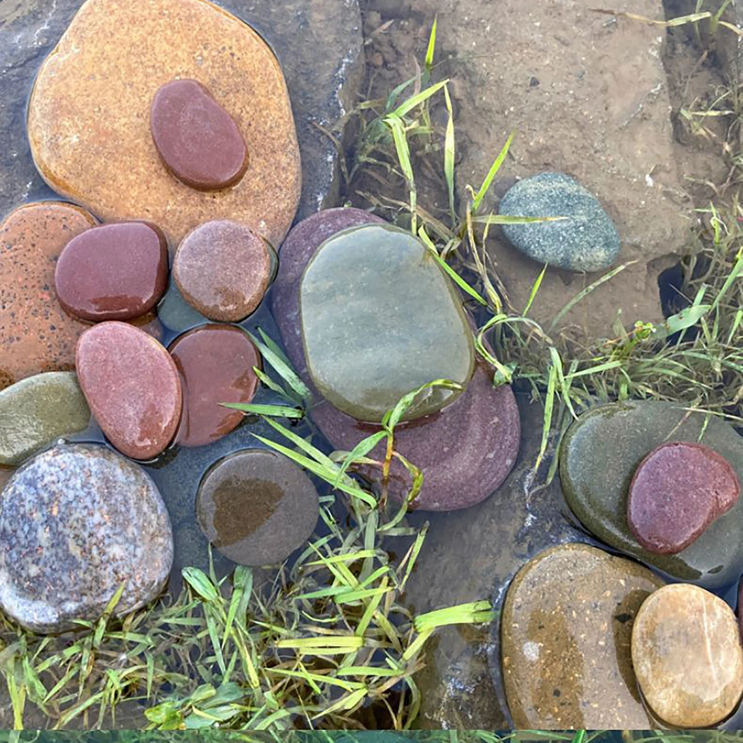 3 ~ 5 سنتيمتر 5 ~ 7 سنتيمتر الصخور نهر الزخرفية للبرك المياه المناظر الطبيعية بركة حافة الحصى الزينة/التمثيل DIY بها بنفسك الفن اللوحة الحجر