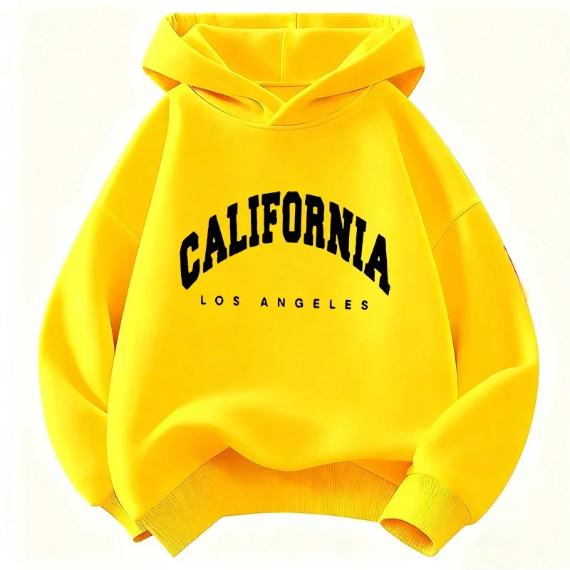California Hoodie Los Angeles Varsity College Streetwear Vintage Ästhetik Rote Oversized Casual Sport Sweatshirts – Detail 6