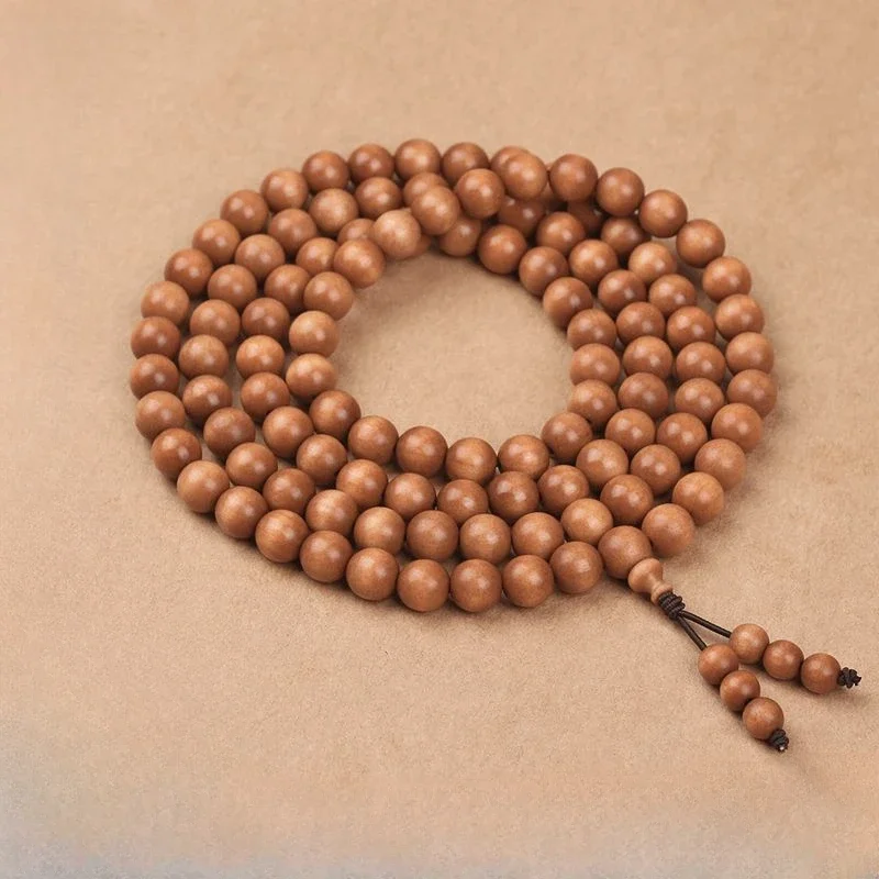 

Natural Sandalwood Bracelet Old Material Sinking Grade 108 Men's and Women's Cultural Play Buddha Beads Sandalwood Prayer Beads