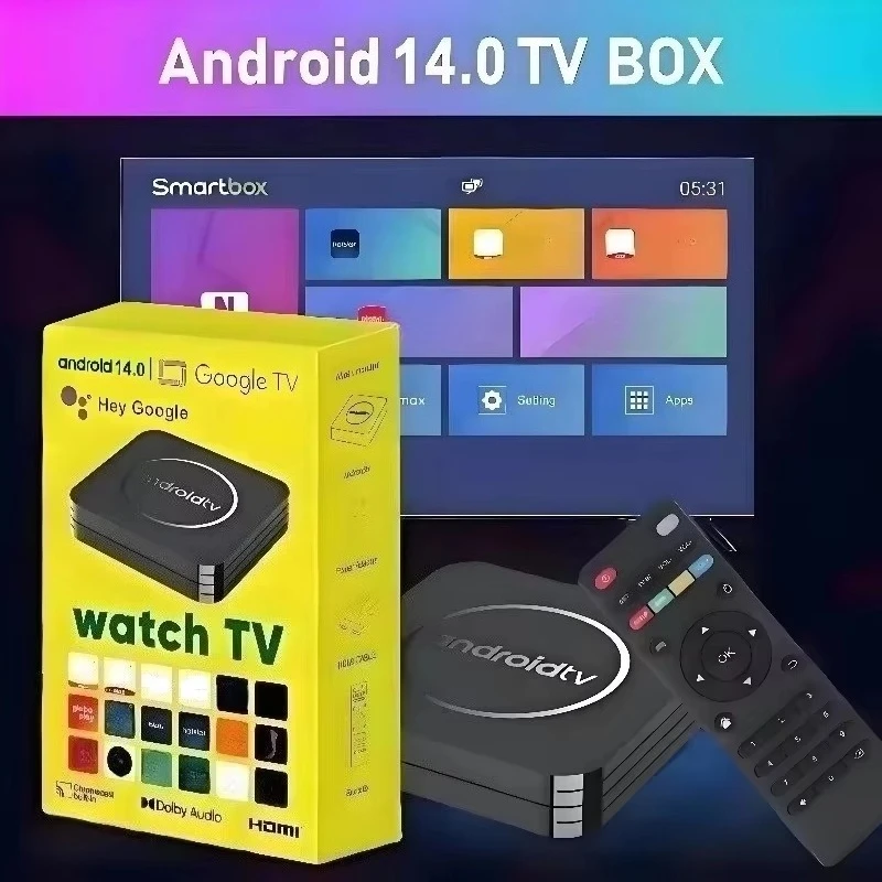 Q3 Android 14 8K HD Smart TV Box 2 ГБ 16 ГБ Поддержка 2,4G Wi-Fi Медиаплеер HDR10 Google Assistant Медиаплеер Телеприставка IPTV