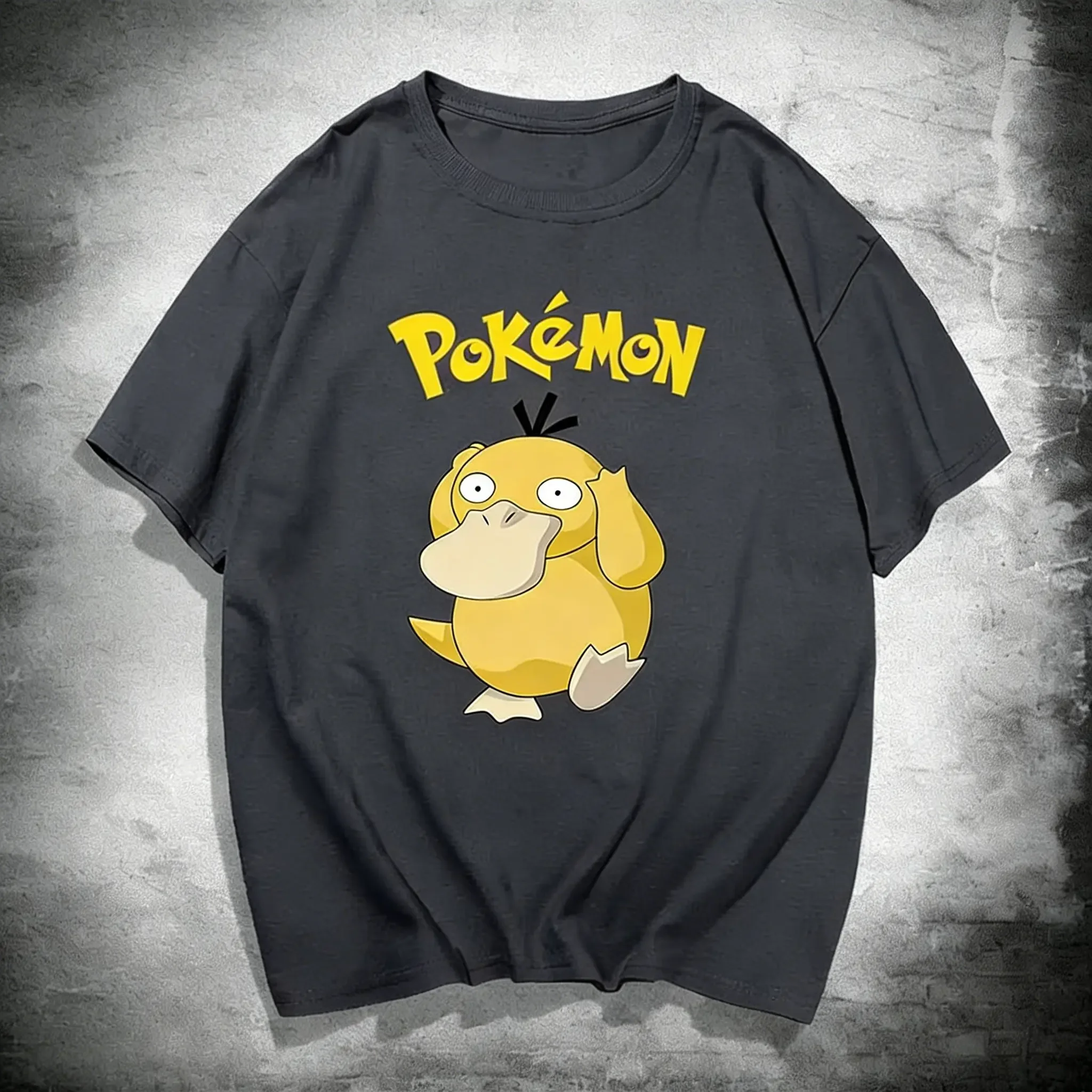 Unisex Oversized Pokemon Psyduck T Shirt Man Kids 2026 Summer Y2k Short Sleeve Tee Tops Streetwear Casual Parent-child Clothing view 4