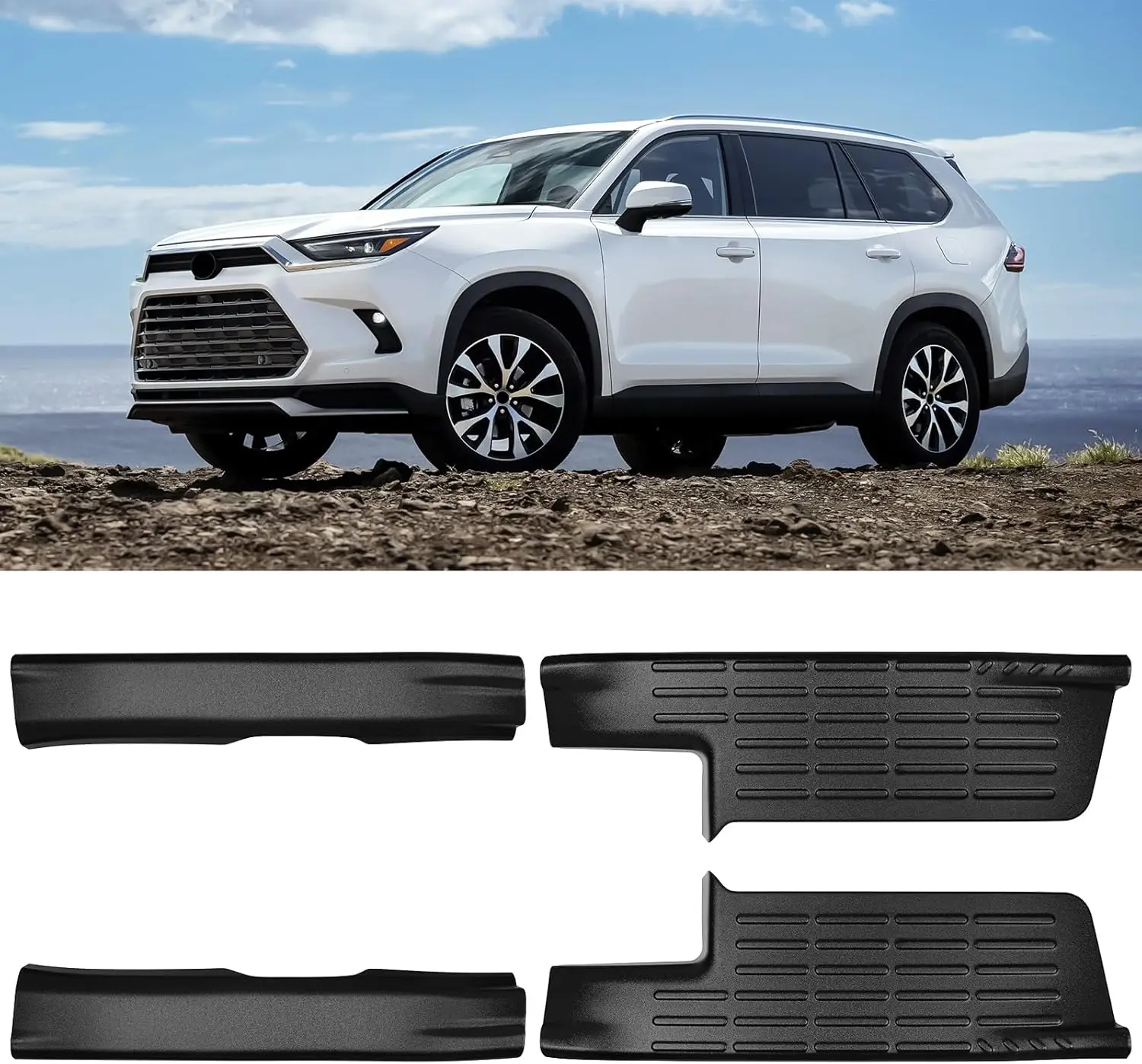 

Compatible for Toyota Grand Highlander 2024-2026 Accessories LE/XLE/Limited/Platinum Door Sill Guards Trim(Not for Highlander)