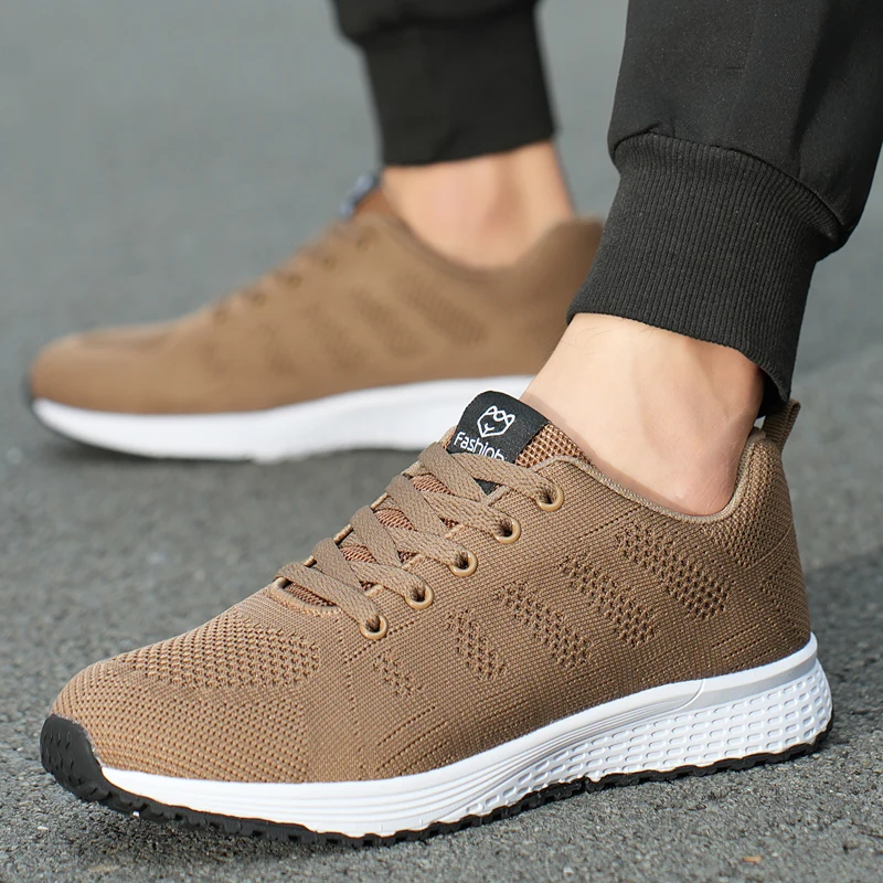 Men's and Women's Running Shoes 2024 New Breathable Casual Shoes Outdoor Shallow Mouth Lightweight Walking Shoes Mesh Lacing Sho