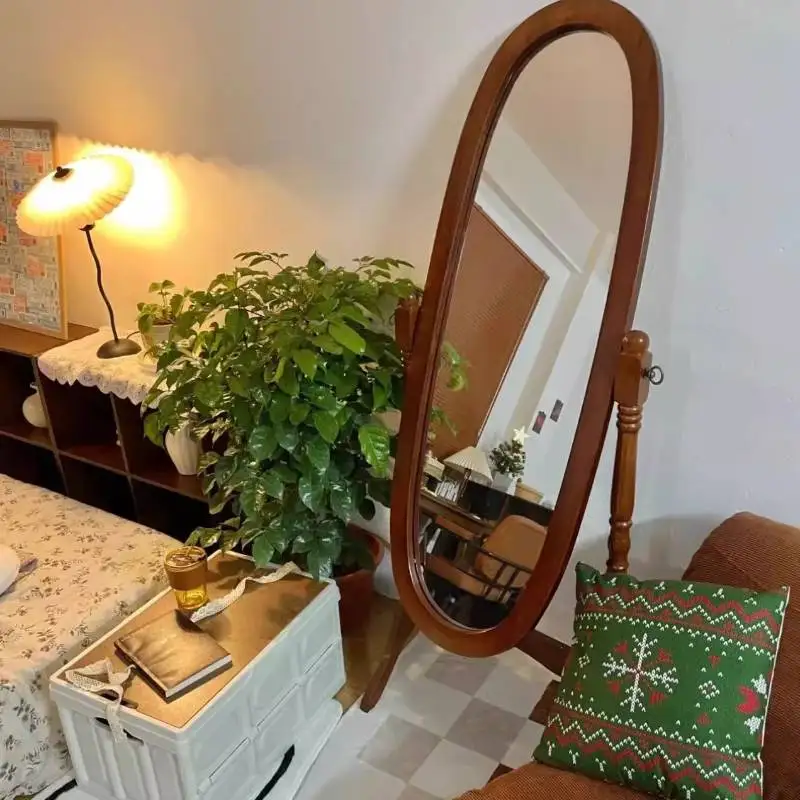 Standing Bed Room Mirrors Full Body Floor Nordic Design Long Mirrors Full Body Long Princess Espejos Decorativos Room Decoration