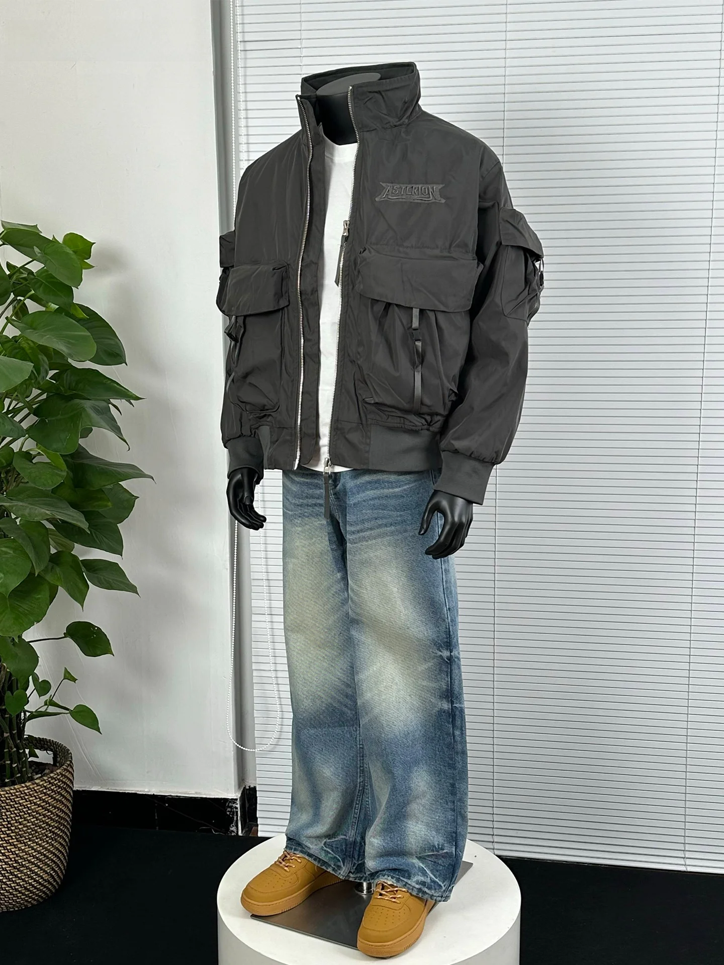 

Outdoor Tactical Thickened Heavy Duty Jacket Stand Collar Windproof Winter Cotton Coat for Men Warm Youth Casual Style Nylon ...