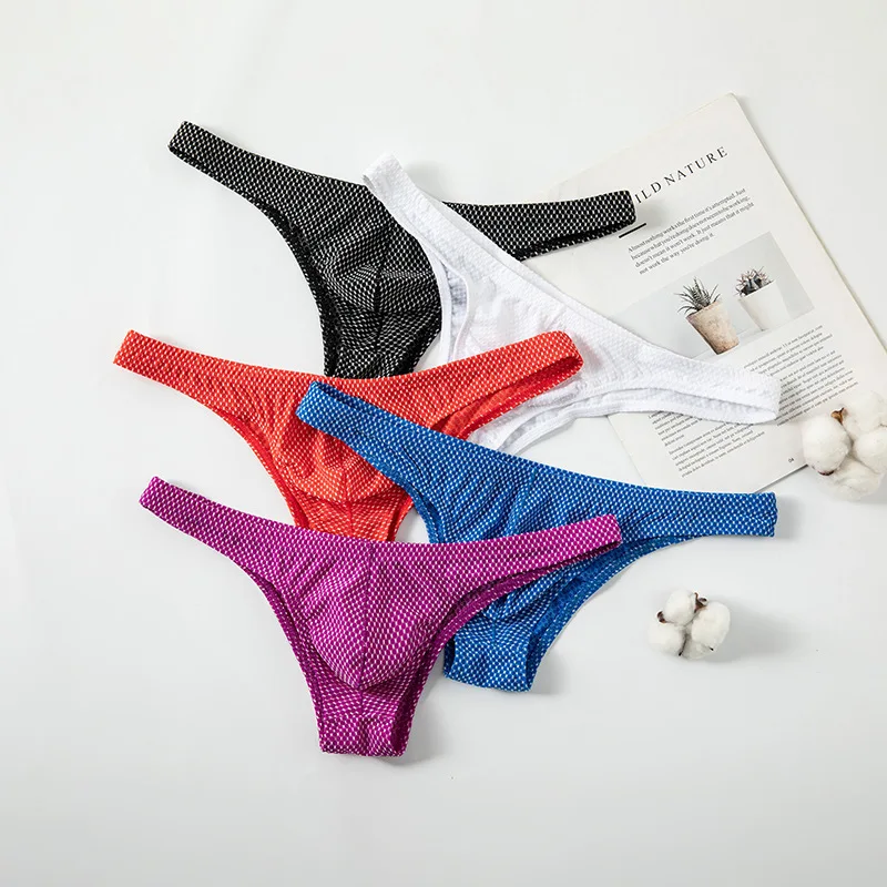 

5 Pcs/Lot Men Low Waist Briefs Underwear Bikini Panties Lingerie Gay Man Ropa Interior Sexy De Hombre