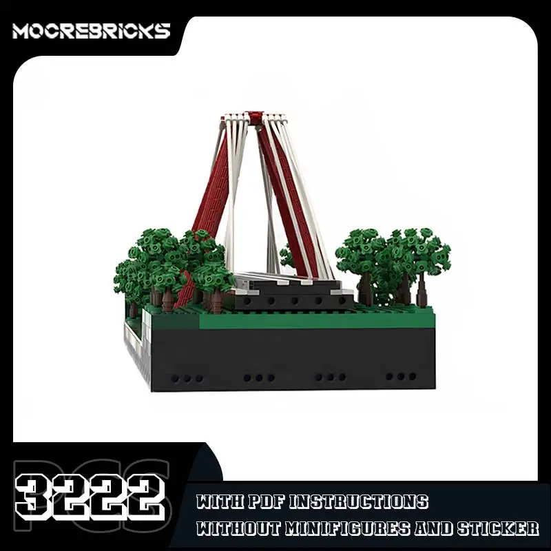 Kit de montaje de puente Modular, MOC-51925 de ladrillo, paisaje urbano, modelo creativo, bloques de construcción, juguete decorativo de escritorio, regalo para niños