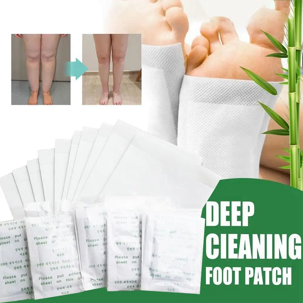 

10 шт., глубоко очищающие патчи для ног, бамбуковый уксус, имбирный порошок, подушечки для ног, увлажняющие клейкие листы для ухода за ногами