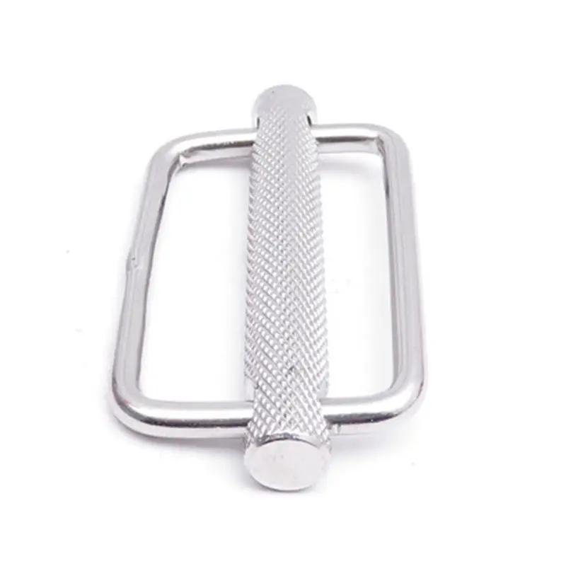 A89E-5Pcs 50Mm 316 Stainless Steel Slide Buckle Triglide Webbing Slider Strap Keeper For Harness Waist Strap